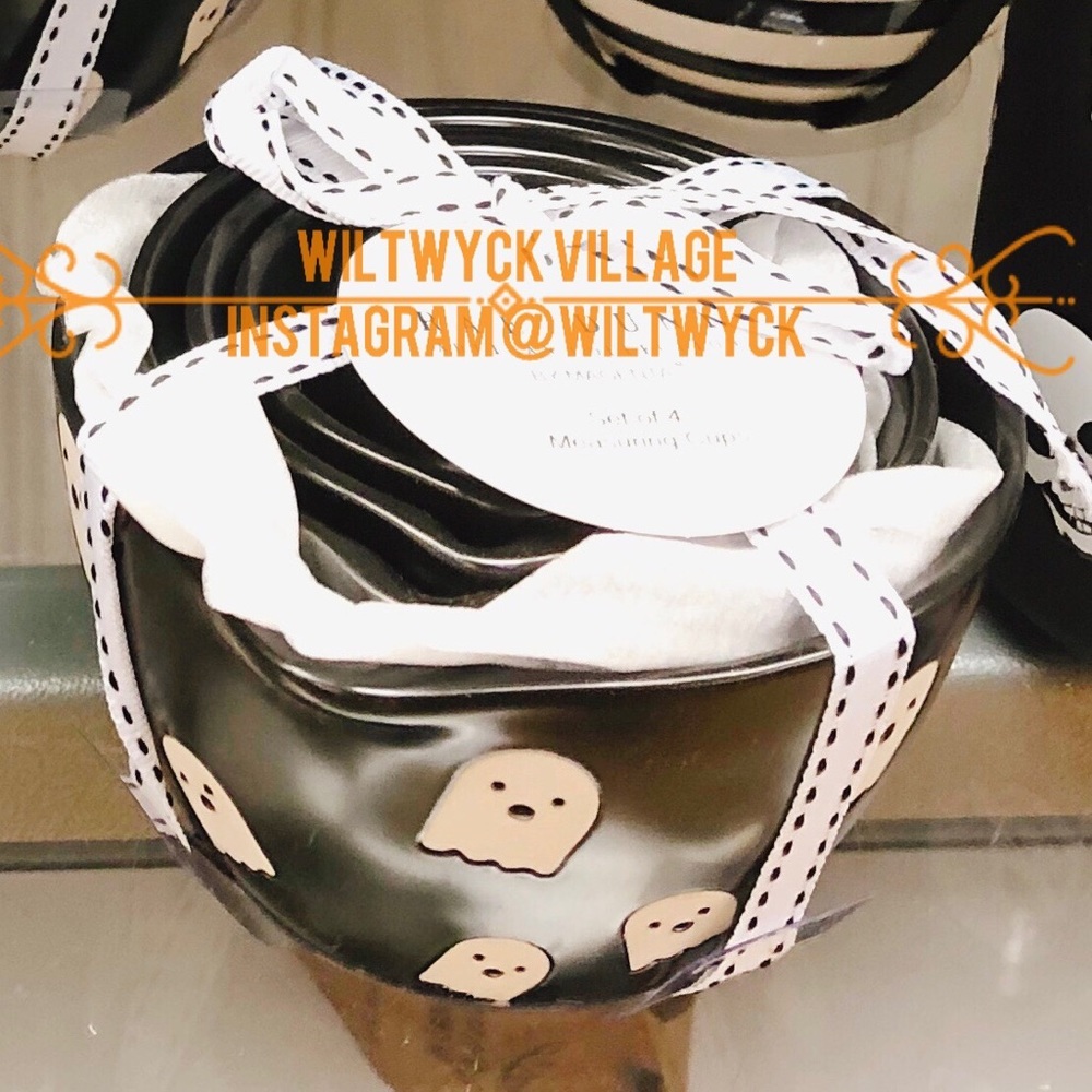 Rae Dunn Halloween Ceramic Ghost Measuring Cups